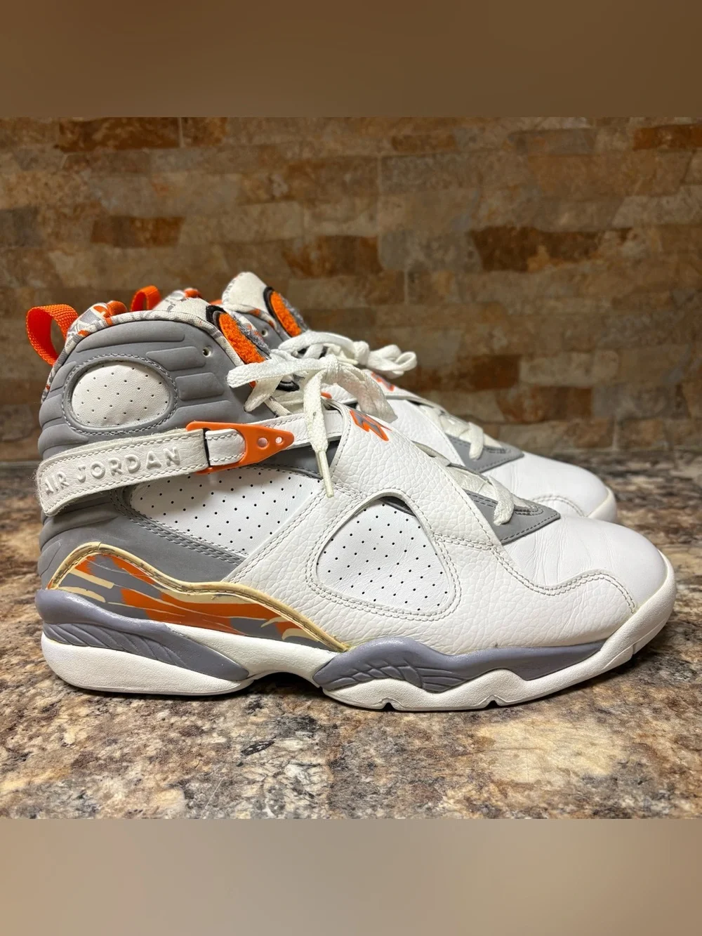 Air Jordan 8 Retro 2007 Orange Blaze 305381-102 Size 9.5
